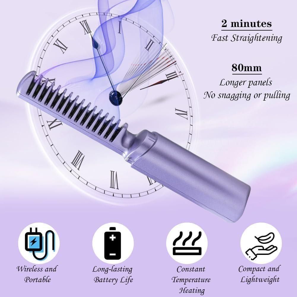 MiniPro™ Cordless Hair Styler + Hot Comb for Quick Touch-Ups