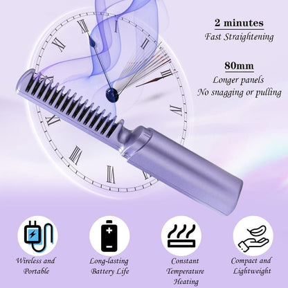 MiniPro™ Cordless Hair Styler + Hot Comb for Quick Touch-Ups