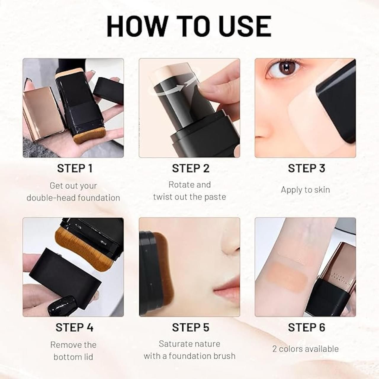 Double Head Foundation Make Up Stick All Skin Types