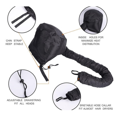 Hair Dryer Hooded Diffuser Cap for Curly, Speeds Up Drying