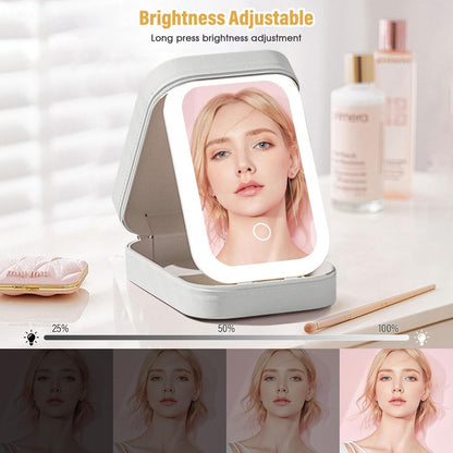Wavycart™ Compact Makeup Vanity Box with LED Mirror