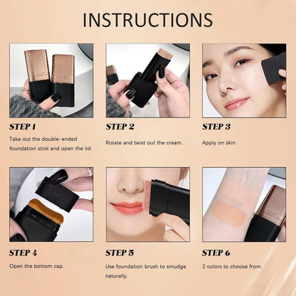 Double Head Foundation Make Up Stick All Skin Types