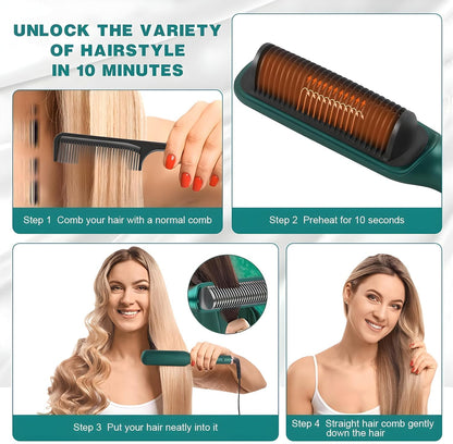 Professional Electric Hair Straightener Comb Brush