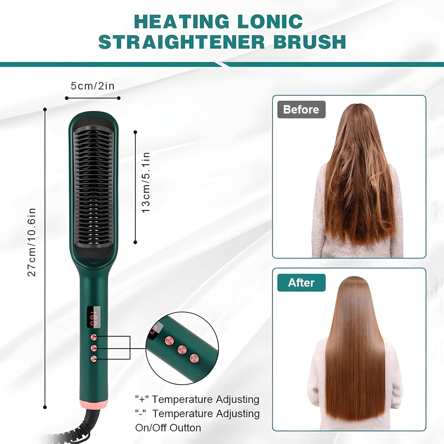 Professional Electric Hair Straightener Comb Brush
