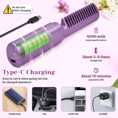 MiniPro™ Cordless Hair Styler + Hot Comb for Quick Touch-Ups