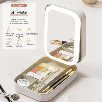 Wavycart™ Compact Makeup Vanity Box with LED Mirror