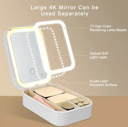 Wavycart™ Compact Makeup Vanity Box with LED Mirror