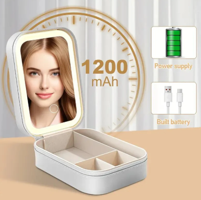 Wavycart™ Compact Makeup Vanity Box with LED Mirror