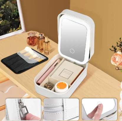 Wavycart™ Compact Makeup Vanity Box with LED Mirror