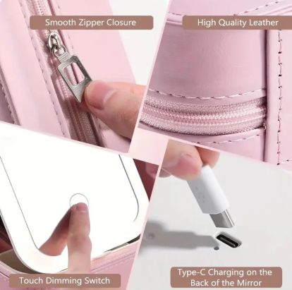Wavycart™ Compact Makeup Vanity Box with LED Mirror