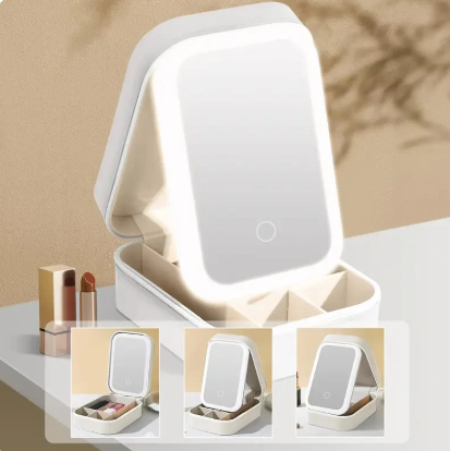 Wavycart™ Compact Makeup Vanity Box with LED Mirror