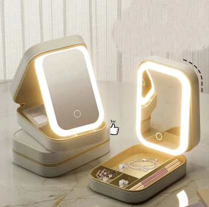 Wavycart™ Compact Makeup Vanity Box with LED Mirror