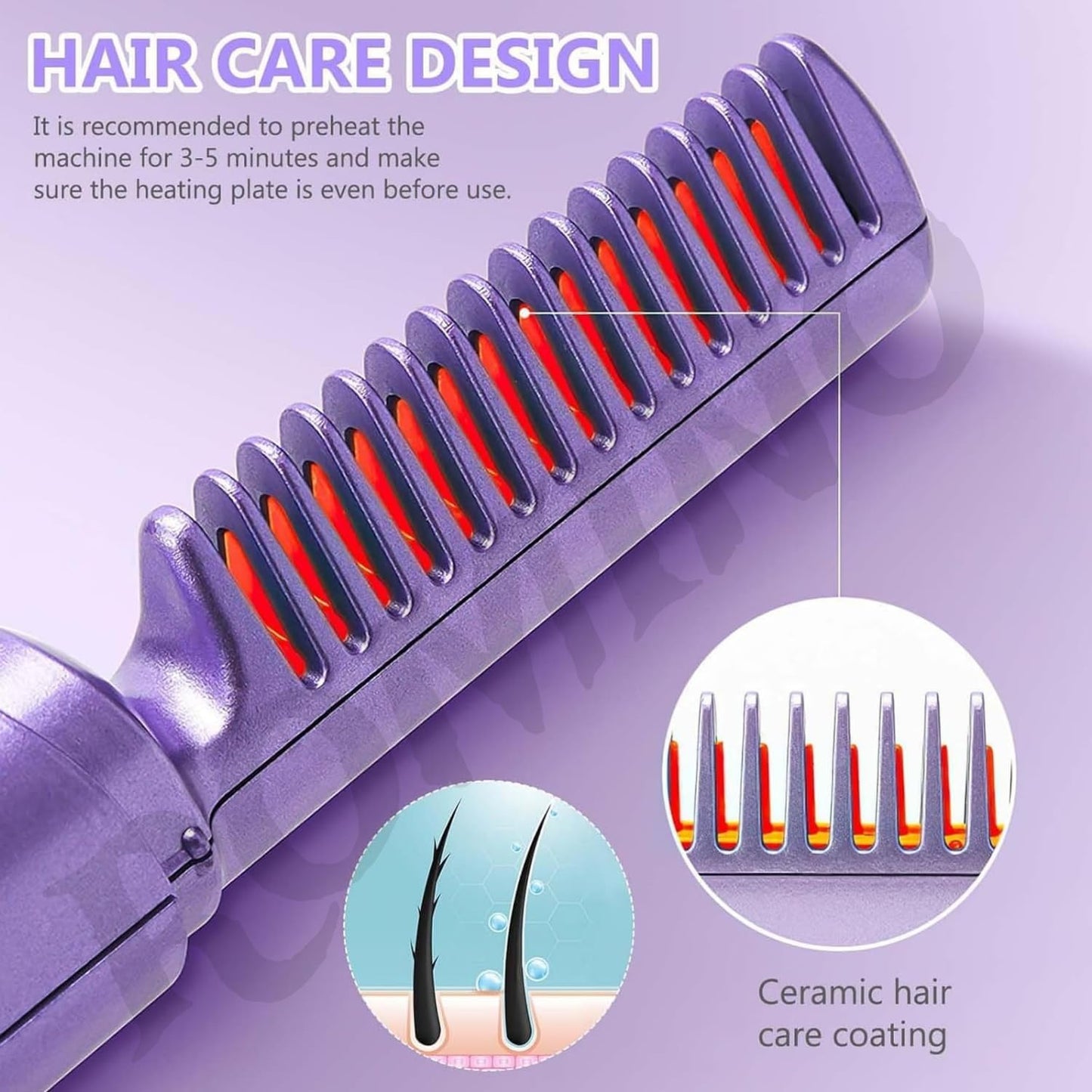 MiniPro™ Cordless Hair Styler + Hot Comb for Quick Touch-Ups